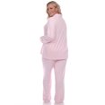 thumbnail image 4 of White Mark Women's Polka Dots Long Sleeve Button-Down Pajama Set, 4 of 5