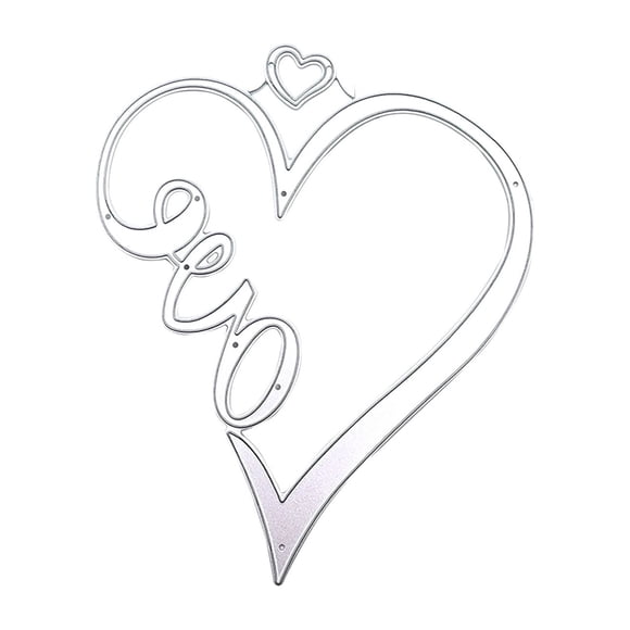Clearance! Delayuji Cutting Dies Valentine'S Box Love Cutting Embossing Day Template Diy Steel Die Die Home Diy One Size Silver