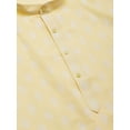 thumbnail image 4 of Kurta-pyjama en Coton Imprimé Traditionnel Indien pour Homme (Jaune, TTG), 4 of 6