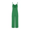 thumbnail image 3 of RKSTN Jumpsuits for Women 2024 V Neck Sleeveless Jumpsuits Spaghetti Straps Solid Color Loose Plus Size Long Pants Rompers with Pockets, 3 of 4