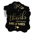 thumbnail image 1 of Inkdotpot Real Gold Foil Bracket Shape Paper Hang Tags Thanks From The New Wedding Favor Tags Pack Of 100, 1 of 7