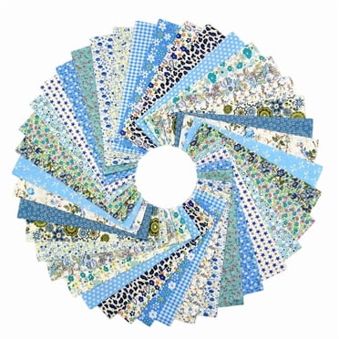 80 Pcs Jelly Roll Fabric Strips for Quilting Fabric, Sewing Supplies & DIY Crafts-2.6 Inch Precut Cotton Fabric Bundles, Perfect for Quilt Projects,Floral Patchwork Blue
