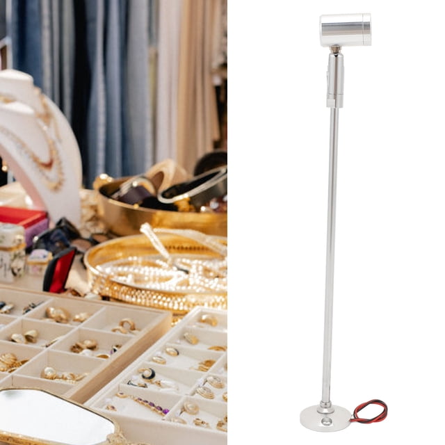 LED Spotlight Aluminum Alloy Rotatable Small Standing Accent Light Indoor Cabinet Spotlight DC 12V 1W