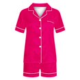 thumbnail image 4 of Besolor Pyjama d'Été pour Femme, Tenue de Nuit Décontractée à Manches Courtes, Chemise Boutonnée avec et Ensembles, Tenue de Détente, Pjs, 4 of 4