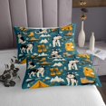 thumbnail image 3 of Ensemble de Couvre-Lit pour Roulotte pour Enfants Happy Camping, Ensemble de Courtepointe Simple, Chiens de Traîneau, Style Rustique de Ferme, Ensemble de Couvre-Lit Animal pour Garçons Filles, Accessoires de Roulotte, Ensemble de Literie 2 Pcs, 3 of 5