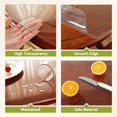 thumbnail image 3 of ORUYROP Upgraded Version Clear Round Table Cover, 2mm Thick 54 Inches Round Table Protector for Dining Room Table, Clear Vinyl Tablecloth Protector, Waterproof Oil Proof Plastic Table Cover Ci, 3 of 7
