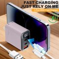 thumbnail image 4 of Wzzjkit 3 in 1 GaN Fast Charger 65w 2025 Super Fast Charger Module with 2 Type C USB Ports Portable 1 Fast Charging Adapter Wall Plug for Phone Tablet Lapt, 4 of 8