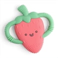 thumbnail image 1 of Itzy Ritzy Chew Crew Strawberry Silicone Teether for Infants, Fruit-Shaped Teether, 3+ Months, 1 of 6