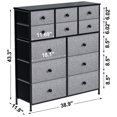 thumbnail image 4 of REAHOME 12 Drawer Steel Frame Bedroom Storage Organizer Dresser, Light Grey, 4 of 7