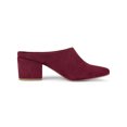 thumbnail image 3 of BLISSFUL STEP Women's Slides Block High Heels Slip on Pointed Toe Slide Mules Burgundy 8.5, 3 of 7