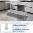 thumbnail image 3 of Table de Travail Roulante en Acier Inoxydable 60 Po x24 Po x35 Po avec Dosseret et Roues - Table de Préparation NSF Robuste pour Restaurant, Maison et Hôtel, 3 of 7