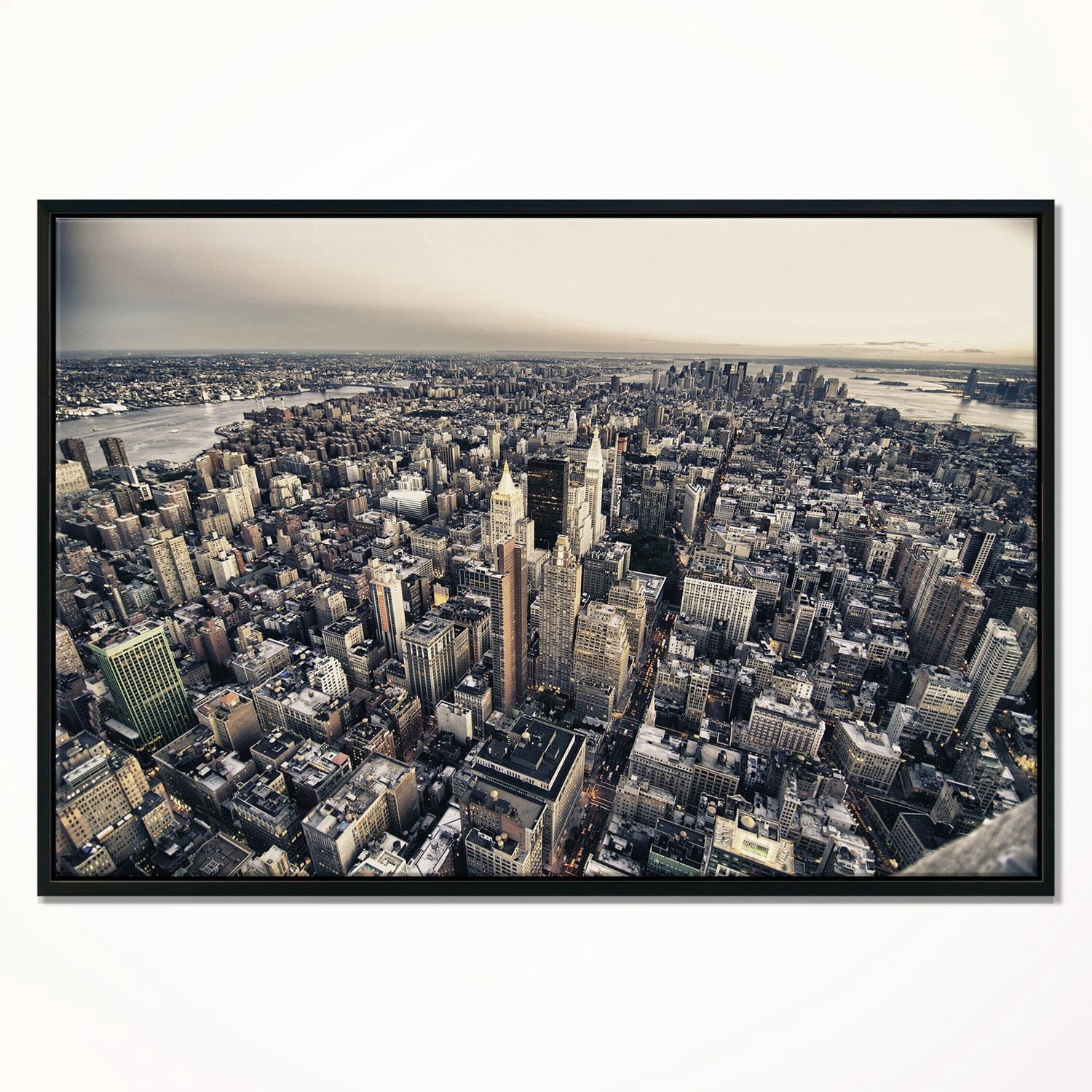 Design Art Architecture Et Couleurs De New York Sur Toile Encadrée