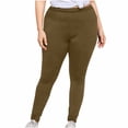 thumbnail image 2 of TIMIFIS High Waisted Leggings for Women Plus Size Yoga Pants Tummys Control Solid Color Workout Running Cycling Yoga Pants - Spring/Summer, 2 of 7