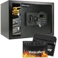thumbnail image 1 of Voncabay Steel Money Safe Box for Home with Fireproof Money Bag for Cash Safe, Security Safe Box for Money Safe with Keys, 0.8 Cubic Feet Lock Box Fireproof Safe with Keypad Lock, 1 of 6