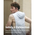 thumbnail image 3 of Shokz OpenMove Bone Conduction Wireless Bluetooth Headphones for Sports (Grey), 3 of 7