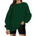 thumbnail image 1 of ORUYROP Chandails en Molleton Surdimensionnés pour Femmes Manches Longues Col Rond Chandail Décontracté Ample Couleur Unie Polaire Tops Pulls, 1 of 7