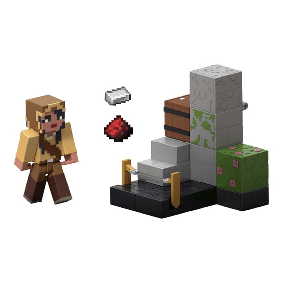 Minecraft Trapper’s Trip Wire Action Figure & Accessories Set with Zombie Trip Wire Feature