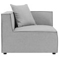 thumbnail image 4 of Modway Saybrook Fabric Upholstered Outdoor Patio Sofa Corner Chair in Gray, 4 of 7