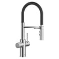thumbnail image 1 of Catris Flexo Filter-Ready Semi-Pro Pull-Down Dual-Spray Kitchen Faucet - PVD Steel, 1 of 2