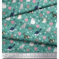 thumbnail image 2 of Soimoi Rayon Fabric Heart,Footprint & Cat Animal Print Fabric by Yard 42 Inch Wide, 2 of 3