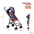 thumbnail image 4 of Dream On Me Hot Wheels Show Cars Lightweight Umbrella Stroller, Compact Fold, 6-36 Months, Teal, 4 of 10