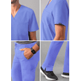 thumbnail image 4 of Adar Addition Go-Basic Scrub Set For Men - Classic V-Neck Scrub Top & Cargo Scrub Pants, 4 of 7