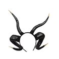 thumbnail image 2 of Devil Sheep Headband Punk for Costume Party Stage Performance Halloween Black, 2 of 8