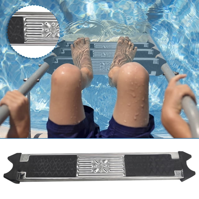 Pool Ladder Steps, Replacement Pedal, Stainless Steel, Slip-Resistant Texture, Secure Footing, for In-Ground Pool Ladder Systems