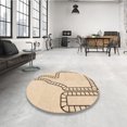 thumbnail image 4 of Ahgly Company Tapis d'Intérieur Lavable à la Machine, Carré, Transitionnel, Brun Pérou, Tapis de Zone, 8 Pieds Carré, 4 of 7