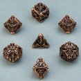 thumbnail image 4 of Hollow Skull DND Dice Set, Bronze, 7-Piece Metal Polyhedral Dice, 4 of 5