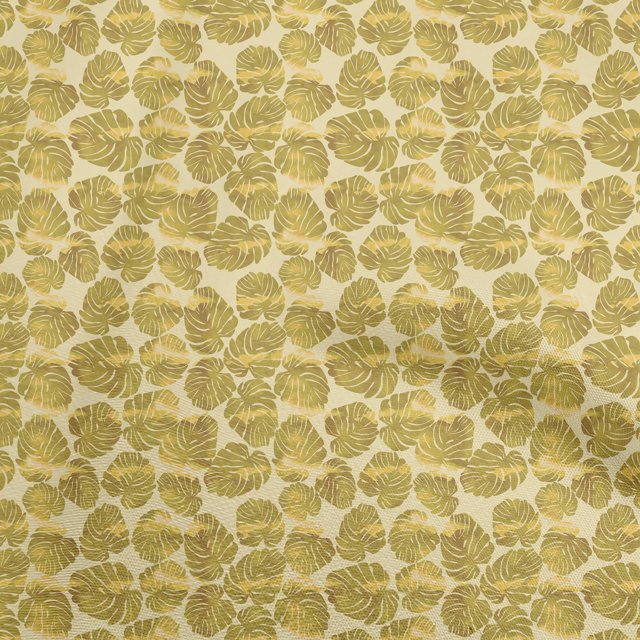 oneOone Cotton Poplin Yellow Fabric Tropical Craft Projects Decor Fabric Printed By The Yard 42 Inch Wide