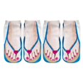 thumbnail image 2 of Harpily Two Pairs 3D Pattern Manicure Print Socks Flip Flop Funny Hidden Running Socks Women Personalized, 2 of 4