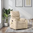 thumbnail image 1 of vidaXL Massage Recliner Chair Cream Fabric, 1 of 5