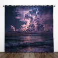 thumbnail image 1 of Scenery Curtains Nature Landscape Theme Window Drapes with Snow Mountain Lake Forest Tree Scene Print Pattern Rod Pocket Decor Curtains for Bedroom Living Room Office Cafe 2 Panels 52 x 84 Inch, 1 of 4