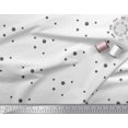 thumbnail image 3 of Soimoi White polyester Crepe Fabric Brush Stroke & Dots Abstract Decor Fabric Printed Yard 52 Inch Wide, 3 of 3