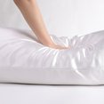 thumbnail image 4 of PiccoCasa Satin Body Pillowcases 2 Pcs Soft with Zipper Closure White 20"x54", 4 of 7