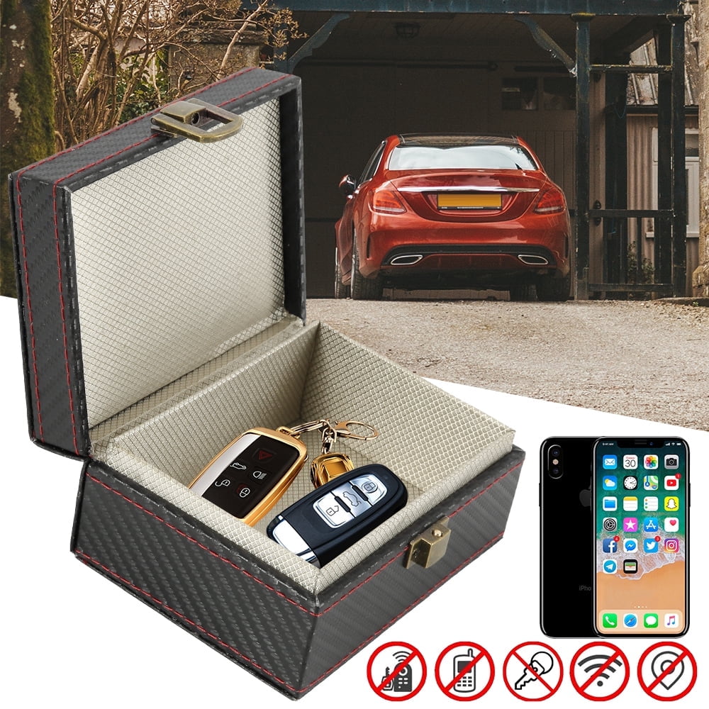 MesaSe Signal Blocker Box Car Keys Fob RFID Security Anti Theft Safe Faraday Keyless Anti-theft Indoor Safety Radio Frequency Shielding Car Key Cage