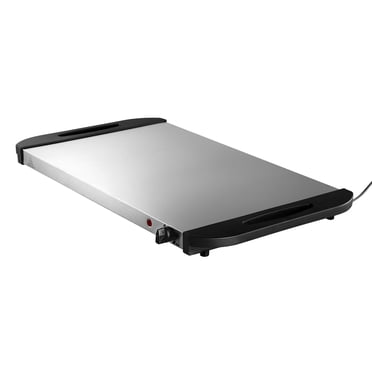 KFFKFF Electric Heating Plate, Buffet Food Heater with Temperature Adjustment, Portable Stainless Steel Warmer, Ideal for Gatherings, Catering, Celebrations