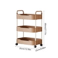 thumbnail image 3 of QTOCIO Kitchen Storage Carts 3 Layer With Armrests Storage Rack Bathroom Toilet Toiletries Storage Carts Suitable For Kitchens Bathrooms And Living Rooms, 3 of 4