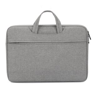 Yeacher Sac portable multifonctionnel 14 inch Housse pour ordinateur portable Étanche à l'eau Nylon Sac pour ordinateur portatif Sac à main pour les affaires de loisirs Gris clair