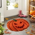 thumbnail image 4 of HHBEAUTY Halloween Bathroom Rug, Fall Pumpkin Bath Mat Water Absorbent Non-Slip Washable for Shower Tub Microfiber Washable Absorbent Carpet Autumn Halloween Thanksgiving Home Kitchen Decoration, 4 of 6