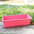 thumbnail image 2 of Window Sill Flower Pot with Holes and Tray for Indoor Outdoor Garden Balcony Vegetable Rectangular Planter, 2 of 4