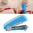thumbnail image 3 of Handheld Sewing Machine, Blue Automatic Feeding Stainless Steel Plastic Hand Sewer Machine Ease Use  for Household for Outdoor Travel, 3 of 8