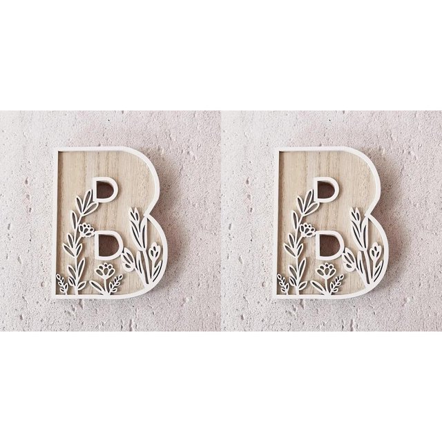 5 Inch Wooden Letters for Wall Decoration – for 's Room Craft Projects Name Signs Weddings and Home ,2 Pack