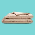 thumbnail image 1 of Sleepgram Housse de Couette Zippée en Coton Supima 400 Fils, Lit Simple, Sable, 1 of 11