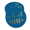 thumbnail image 1 of Inkdotpot Made With Love Text Bottle Tag Real Gold Foil Favor Hang Tag 50 Pack, 1 of 6