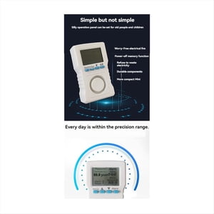 Digital Temperature Tester Temperature Monitoring Tester Temperature Monitor High Accuracy US Plug A,1 x high-precision temperature controller 1 x probe wire 1 x English instruction manual,White