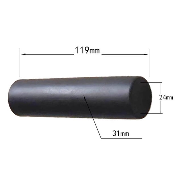 2 Pcs Poignées en Caoutchouc pour Brouette, Tubes Ronds Poignées de Remplacement Noires
