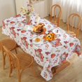 thumbnail image 4 of Fall Pumpkin Tablecloth Rectangle, Holiday Table Cloth with Printed Watercolor Pumpkins & Fall Leaves, Spill Proof Table Cover for Harvest Thanksgiving Table Decor (Rectangle, 60" x 120"), 4 of 6