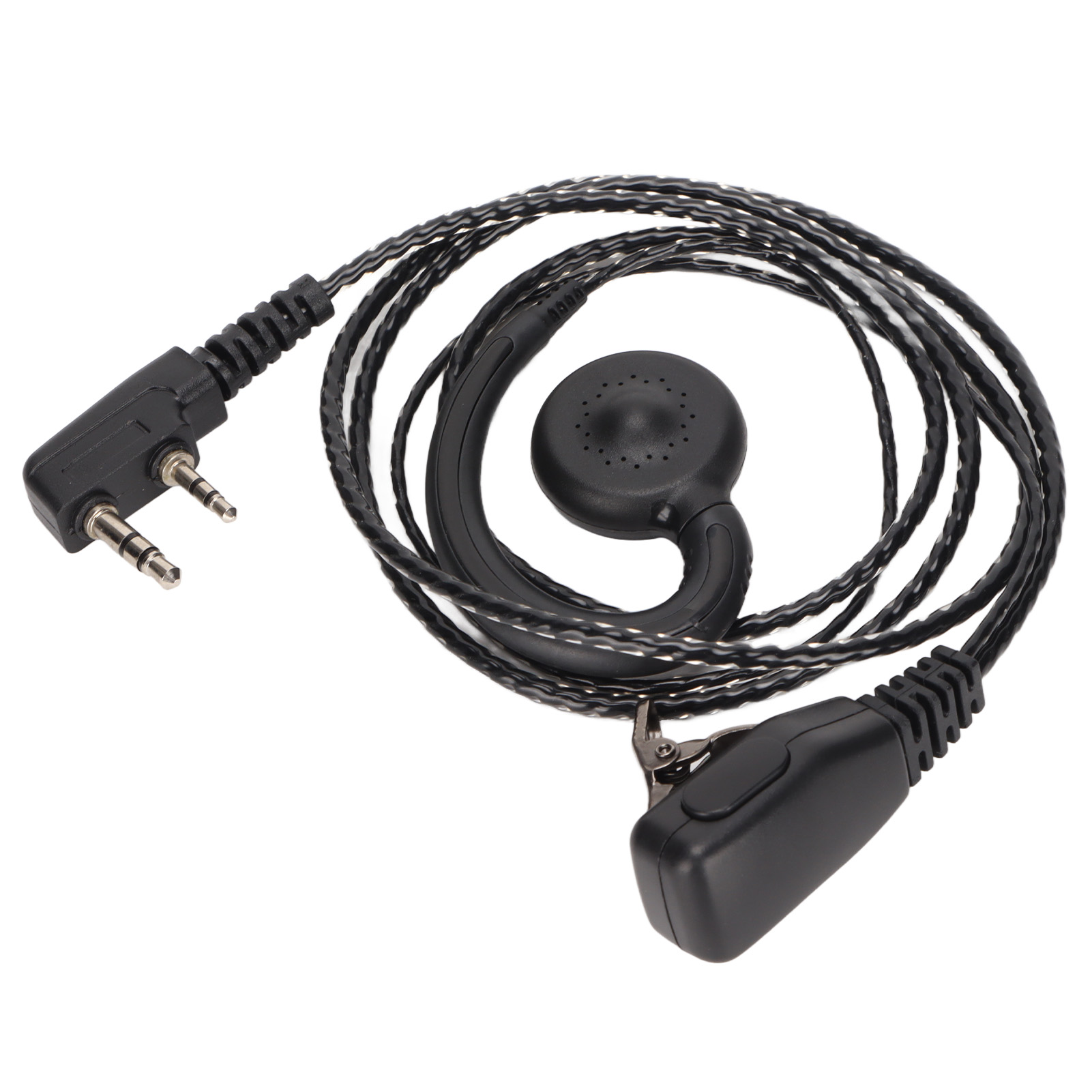 G Shape Talkie Headphone, Hands Free Communication 2 Way Ear Earpiece K Head PTT Wire Control Comfortable To Wear For For